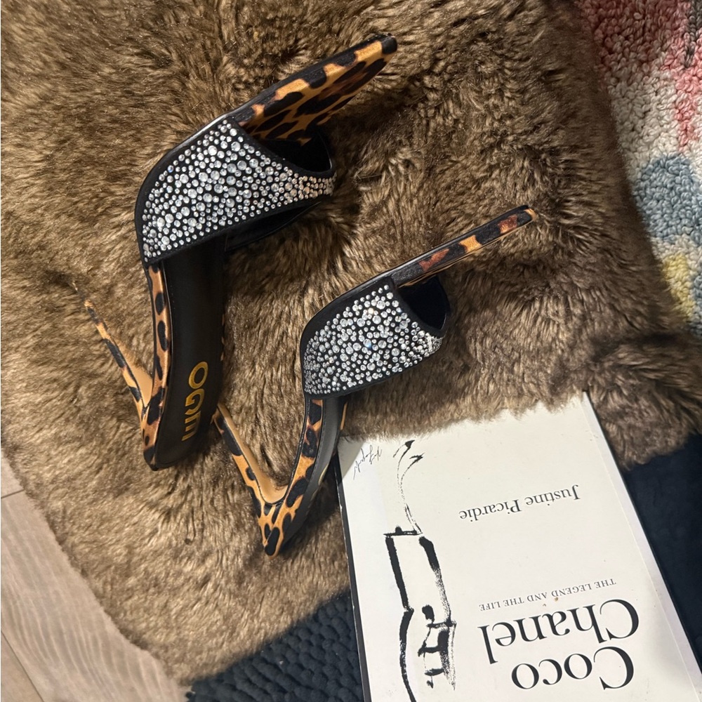 EGO Leopard and Rhinestone Heels - Picture 3 of 8